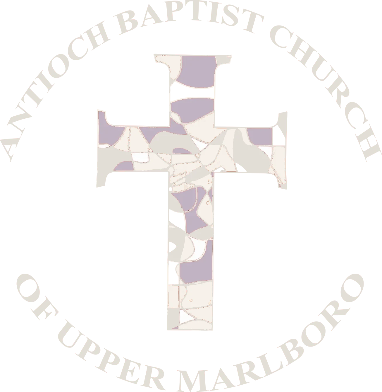 Antioch Baptist Church seal: a stained-glass cross inside the church’s name