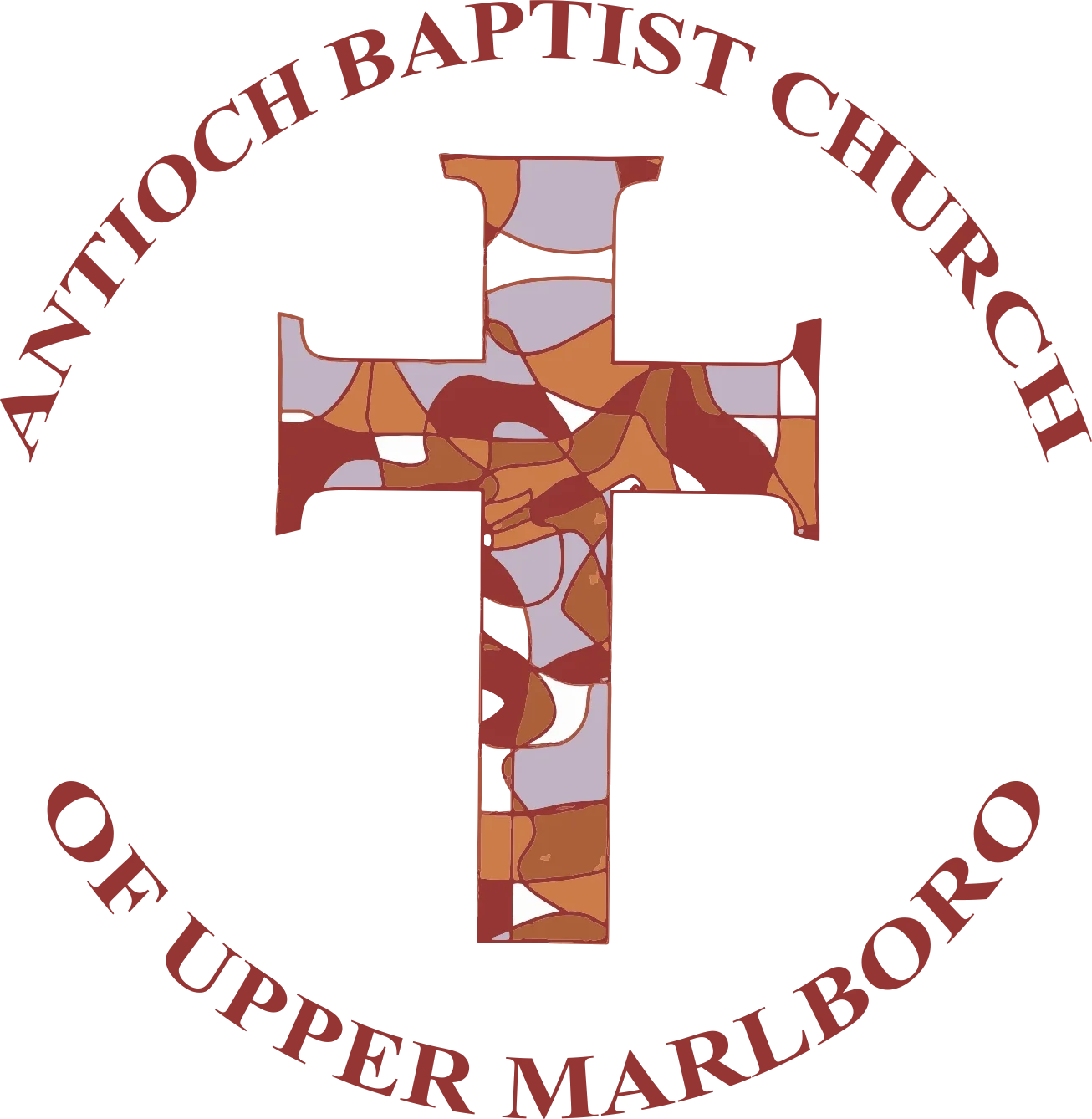 Antioch Baptist Church seal: a stained-glass cross inside the church’s name