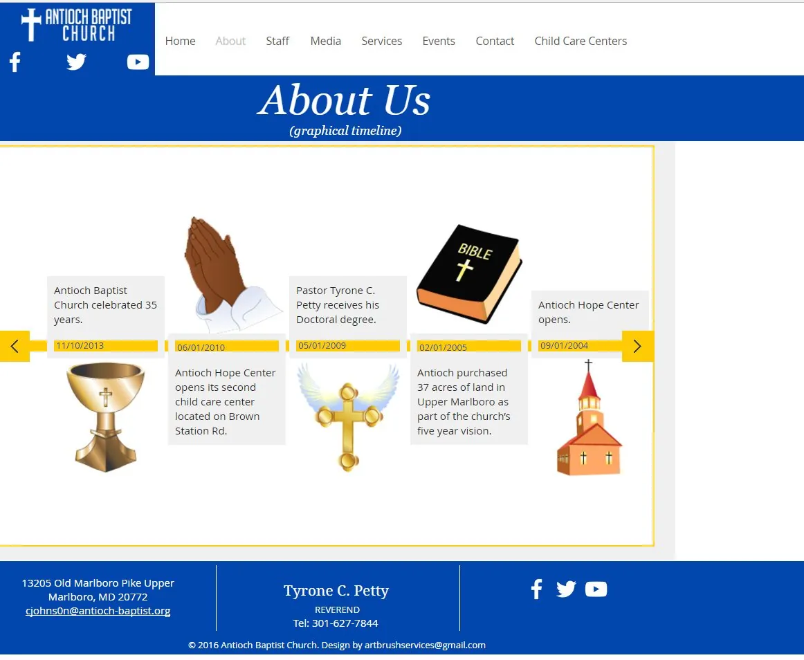Antioch Baptist Church Website (3 of 5)