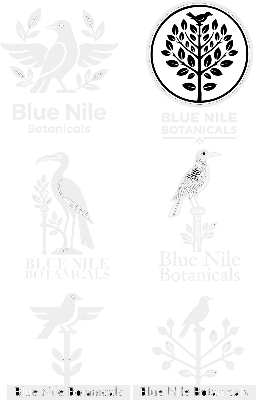 Bird and heron marks for Blue Nile Botanicals