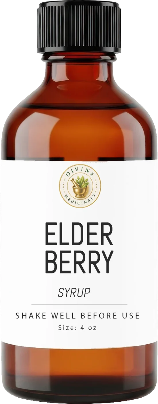 Elderberry syrup bottle mockup