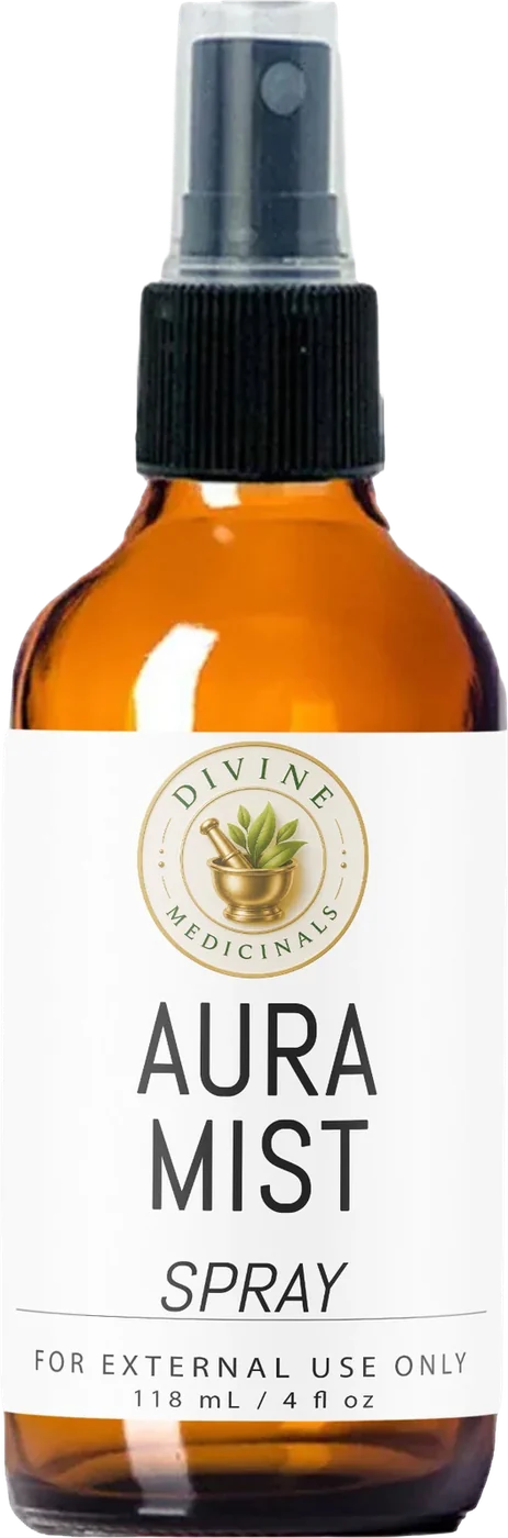 Aura Mist spray bottle mockup