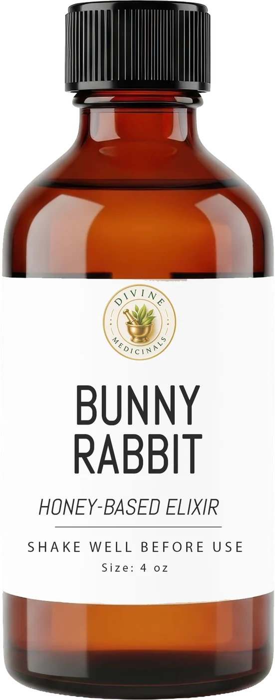 Bunny Rabbit honey-based elixir mockup