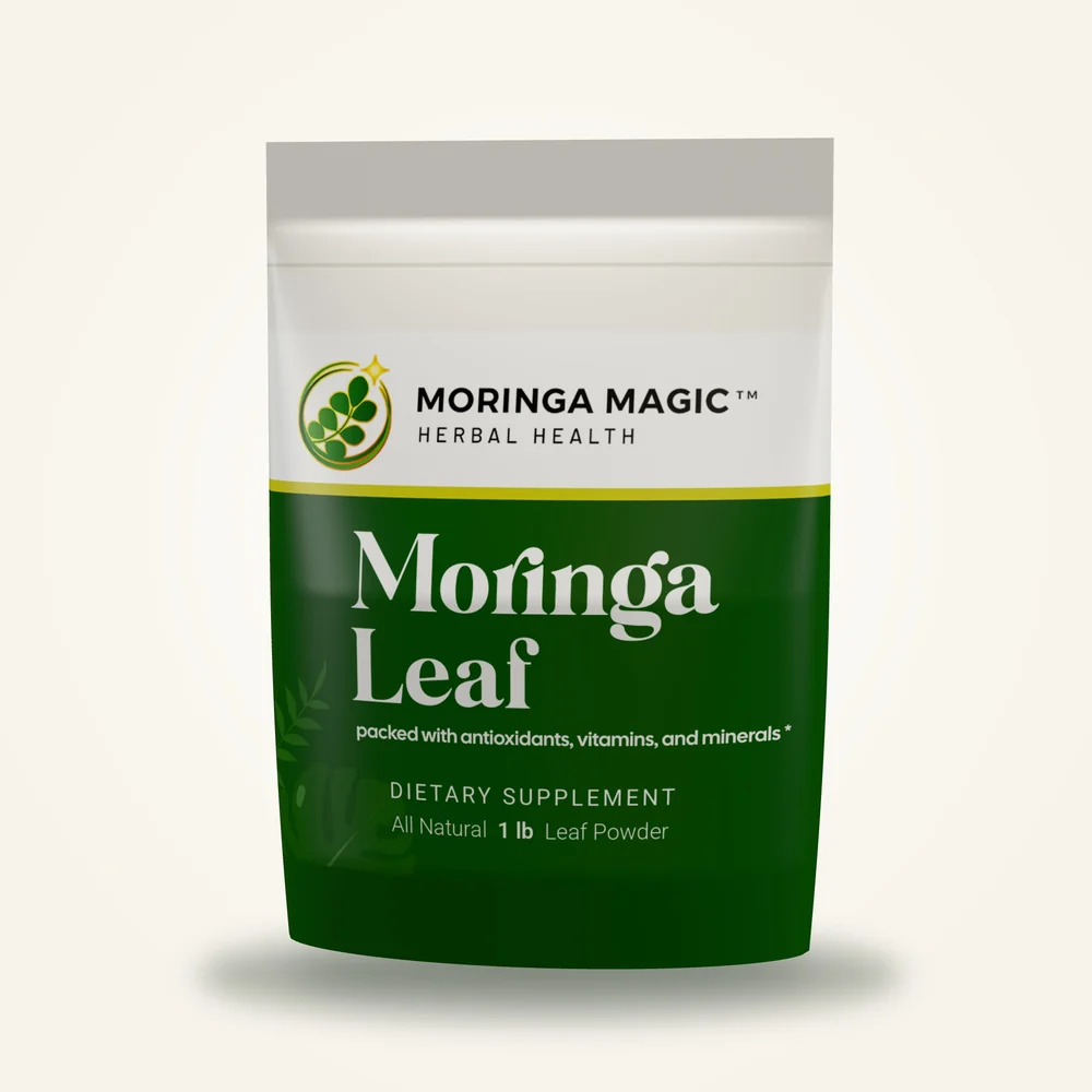 Moringa Leaf Powder 1 lb pouch mockup