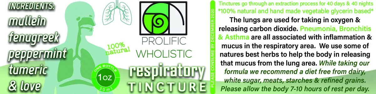 Tincture Labels, Prolific Wholistic (2 of 2)