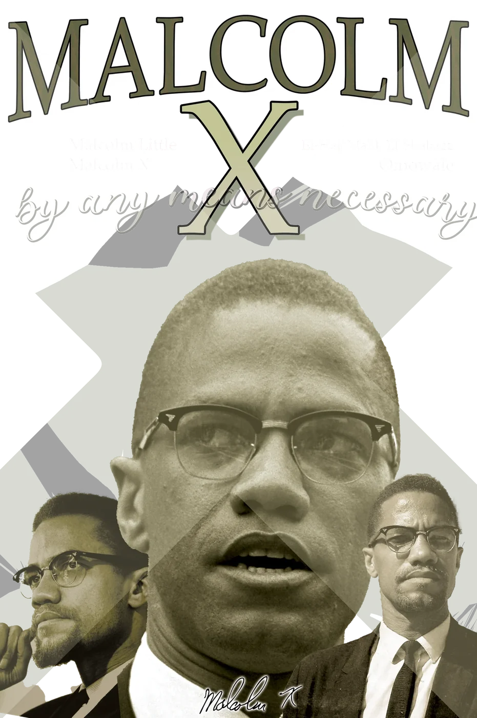 Malcolm X portrait tee