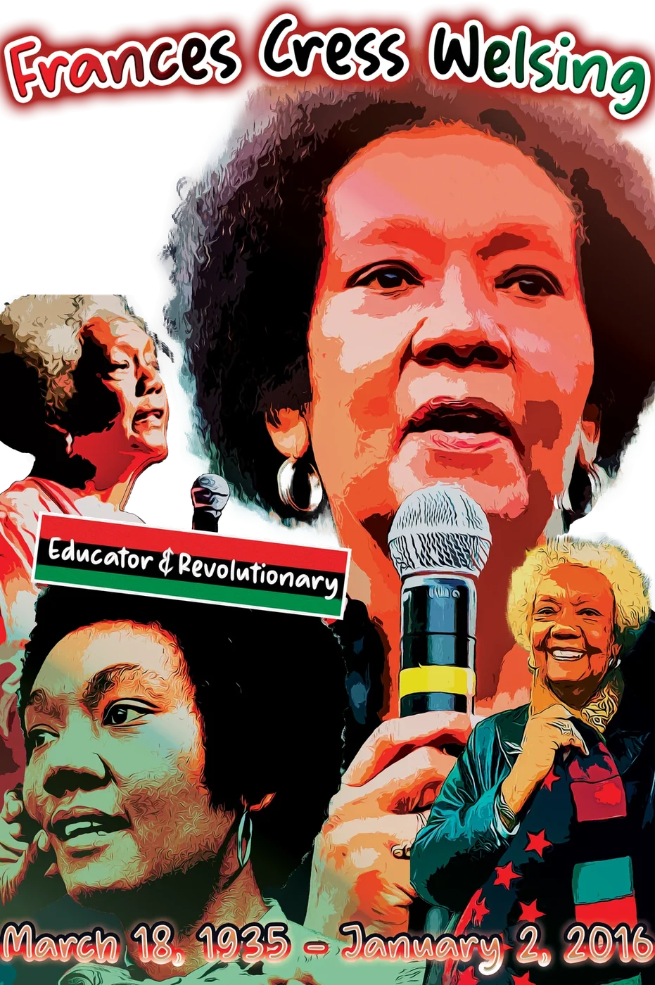 Frances Cress Welsing portrait tee