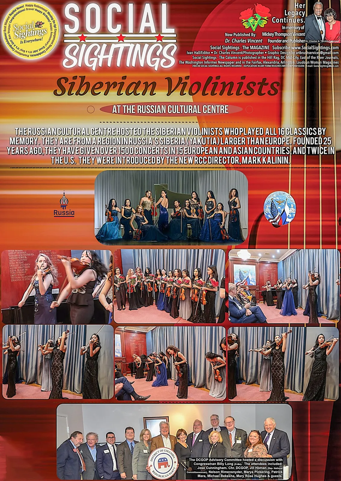 Social Sightings: Siberian Violinists, The Washington Informer