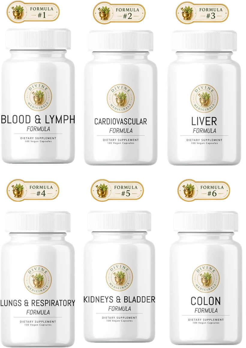 Divine Medicinals Full Body Detox capsule bottles