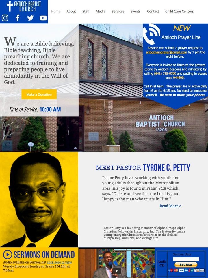 The Antioch Baptist Church home page