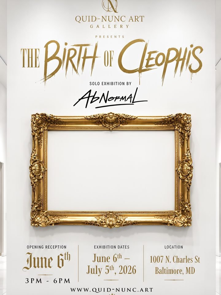 The Birth of Cleophis alternate poster with a gold hand-lettered title